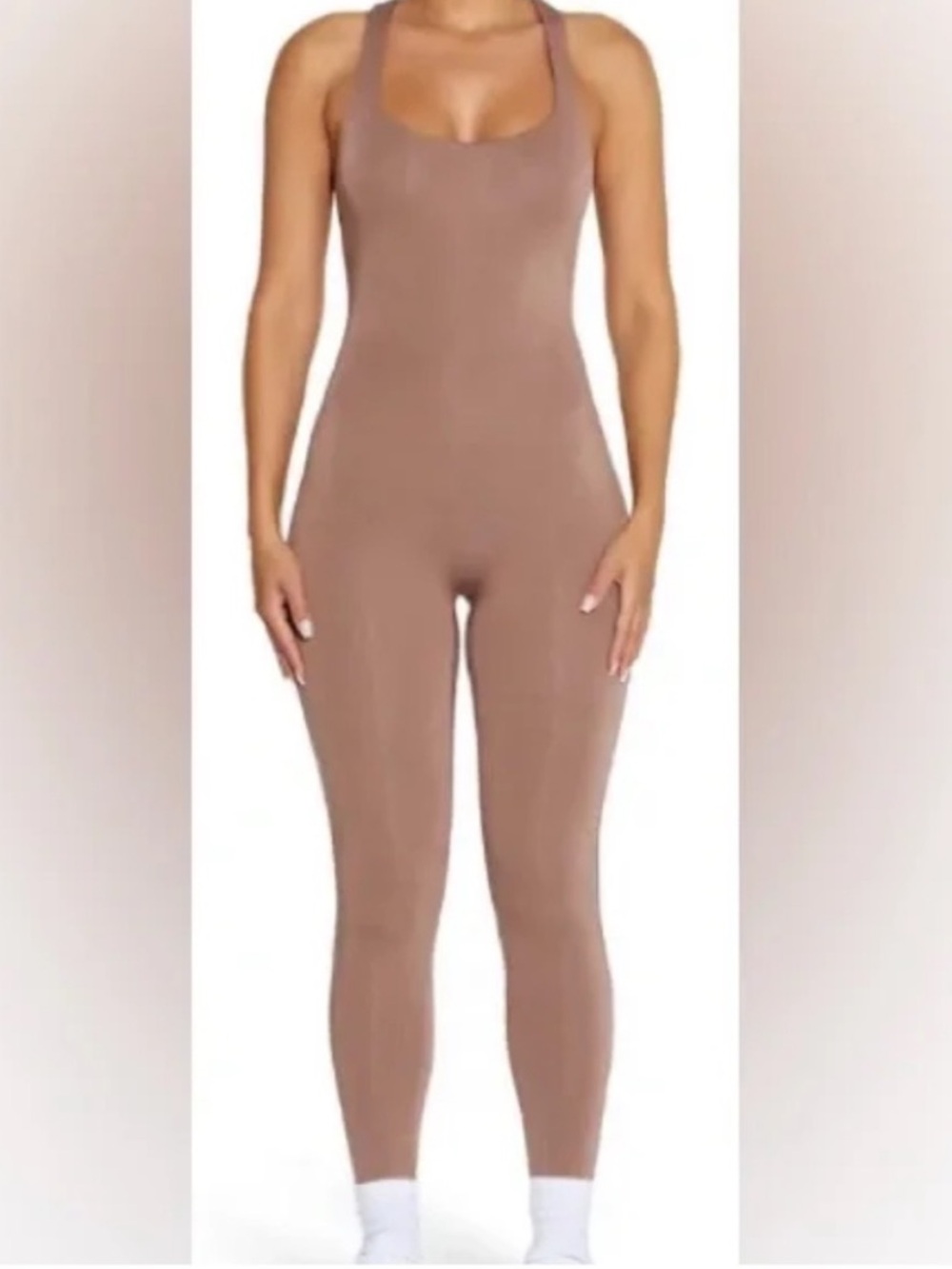 naked wardrobe snatched scoop neck jumpsuit